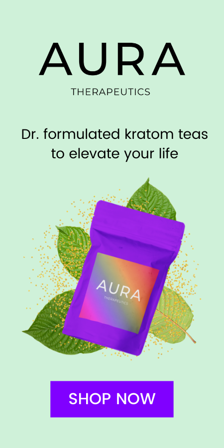Buy mood-boosting premium kratom teas at AURA Therapeutics
